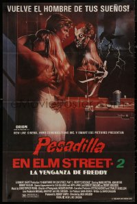 4s0677 NIGHTMARE ON ELM STREET 2 Spanish 1985 Freddy's Revenge, creepy Matthew Peak horror artwork!