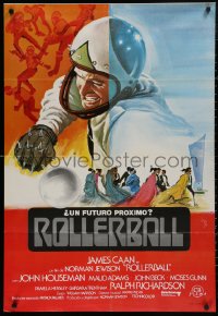 4s0685 ROLLERBALL Spanish R1980 completely different art of James Caan by Marti, Clave & Pico!