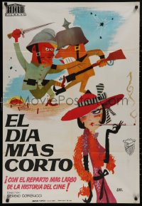 4s0691 SHORTEST DAY Spanish 1964 Corbucci's Il Giorno Piu Corto, Longest Day parody, Jano art!