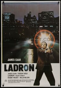 4s0698 THIEF Spanish 1981 Michael Mann, really cool image of James Caan in the City with gun!