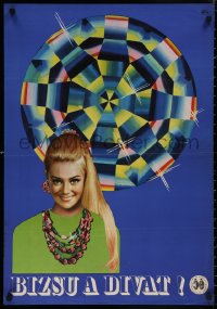 4s0152 BIZSU A DIVAT 22x32 Hungarian advertising poster 1970s sexy woman wearing a necklace & jewel!