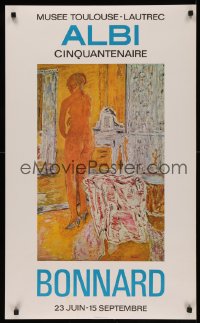 4s0238 BONNARD 21x35 French museum/art exhibition 1972 his artwork of a nude woman in high heels!