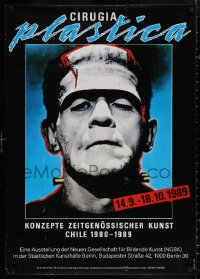 4s0231 CIRUGIA PLASTICA 23x33 German museum/art exhibition 1989 Boris Karloff as Frankenstein!