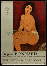 4s0239 DEPUIS BONNARD 20x29 French museum/art exhibition 1957 art of nude woman!