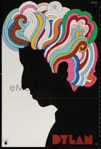 4s0195 DYLAN 22x33 music poster 1967 colorful silhouette art of Bob by Milton Glaser!