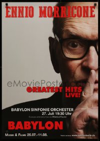 4s0028 ENNIO MORRICONE BABYLON 23x33 German film festival poster 2010s close-up image of the legend!