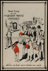 4s0052 GRAHAM MOFFAT COMEDIES 21x31 English stage poster 1910s artwork of theater line by Willis!