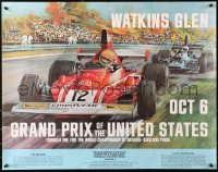 4s0298 GRAND PRIX OF THE UNITED STATES 22x28 special poster 1982 Michael Turner art, Watkins Glen!