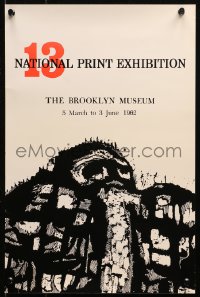 4s0218 NATIONAL PRINT EXHIBITION 13 12x18 museum/art exhibition 1962 completely wild artwork!