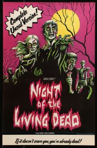 4s0307 NIGHT OF THE LIVING DEAD 11x17 special poster R1978 George Romero zombie classic, New Line!