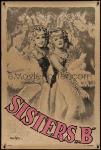 4s0332 SISTERS B paperbacked 32x47 French special poster 1930s art of men performing as ladies!