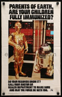 4s0312 STAR WARS HEALTH DEPARTMENT POSTER 14x22 special poster 1979 droids, do your records show it?