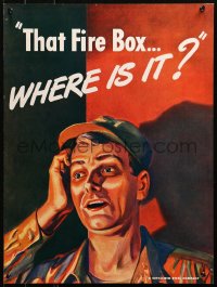 4s0313 THAT FIRE BOX WHERE IS IT 18x24 special poster 1940s Bethlehem Steel Company in Pennsylvania!