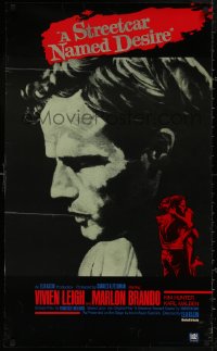 4s0129 STREETCAR NAMED DESIRE 22x36 video poster R1982 different artwork of Marlon Brando!