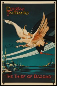 4s0007 THIEF OF BAGDAD S2 poster 2000 incredible fantasy art of Douglas Fairbanks flying on pegasus!