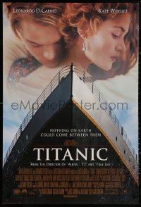 4s1157 TITANIC revised int'l DS 1sh 1997 star-crossed Leonardo DiCaprio, Kate Winslet, directed by James Cameron!