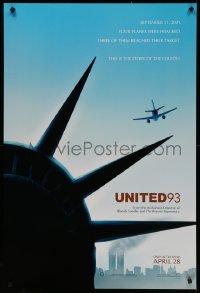 4s1171 UNITED 93 teaser DS 1sh 2006 Paul Greengrass directed, September 11, 2001, Statue of Liberty!