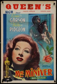4t0266 MRS. MINIVER Belgian R1950s Greer Garson & Walter Pidgeon in WWII, directed by William Wyler!