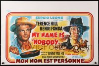 4t0269 MY NAME IS NOBODY Belgian 1974 Il Mio nome e Nessuno, art of Henry Fonda & Terence Hill!