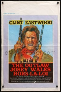 4t0275 OUTLAW JOSEY WALES Belgian 1976 cowboy Clint Eastwood, cool double-fisted artwork!
