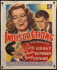 4t0276 PHILADELPHIA STORY Belgian 1947 different art of Katharine Hepburn, Cary Grant & James Stewart