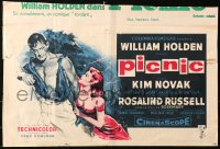 4t0277 PICNIC Belgian 1956 great art of barechested William Holden & sexy long-haired Kim Novak!