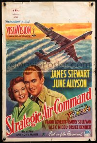 4t0286 STRATEGIC AIR COMMAND Belgian 1955 great art of military pilot James Stewart, June Allyson!