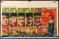 4t0287 SUN ALSO RISES Belgian 1957 Tyrone Power Ava Gardner, Mel Ferrer, Errol Flynn, different
