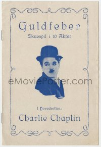 4t0745 GOLD RUSH Danish program R1930s Charlie Chaplin classic, great different images!