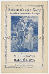 4t0749 GRANDMA'S BOY Danish program 1923 different images of Harold Lloyd & granny Anna Townsend!