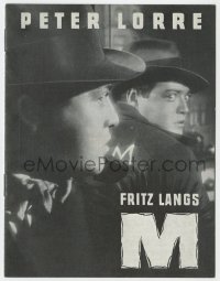 4t0790 M Danish program R1960 Fritz Lang film noir classic starring Peter Lorre, different!