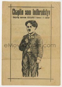 4t0816 POLICE Danish program 1918 great images of Charlie Chaplin as The Tramp, ultra rare!