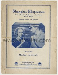 4t0832 SHANGHAI EXPRESS Danish program 1932 Marlene Dietrich, Clive Brook, Josef von Sternberg!