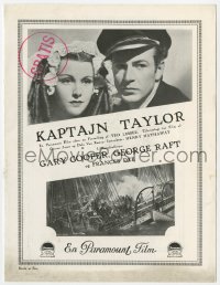 4t0838 SOULS AT SEA Danish program 1937 Gary Cooper, Frances Dee, George Raft, plus rare herald!