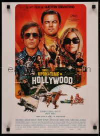 4t0137 ONCE UPON A TIME IN HOLLYWOOD French 15x21 2019 Pitt, DiCaprio, Robbie by Chorney, Tarantino!