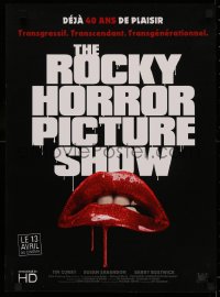 4t0148 ROCKY HORROR PICTURE SHOW French 16x21 R2016 c/u lips image, a different set of jaws!