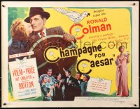 4t0560 CHAMPAGNE FOR CAESAR style B 1/2sh 1950 great images of Ronald Colman, sexy Celeste Holm!