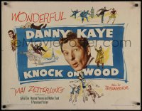 4t0604 KNOCK ON WOOD style B 1/2sh 1954 great images of Danny Kaye, Mai Zetterling, dummies!