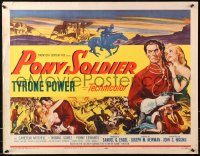 4t0626 PONY SOLDIER 1/2sh 1952 art of Royal Canadian Mountie Tyrone Power & Penny Edwards!