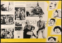 4t0033 CARRY ON COWBOY Hungarian 19x27 1967 completely different border art by Burger!