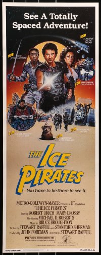 4t0468 ICE PIRATES insert 1984 Robert Urich, Mary Crosby, Michael Roberts, Steven Chorney sci-fi art!
