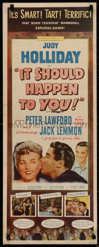 4t0472 IT SHOULD HAPPEN TO YOU insert 1954 Judy Holliday, Peter Lawford, Jack Lemmon in his first role!