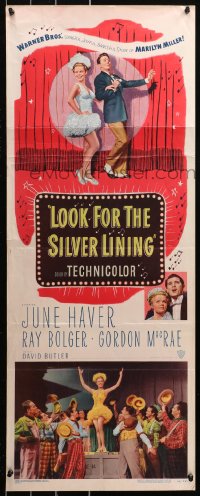 4t0486 LOOK FOR THE SILVER LINING insert 1949 art of June Haver & Ray Bolger dancing, Gordon MacRae