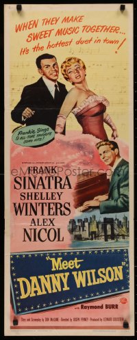 4t0489 MEET DANNY WILSON insert 1951 Frank Sinatra & Shelley Winters, the new dynamite pair!