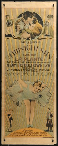 4t0491 MIDNIGHT SUN insert 1926 ballerina Laura La Plante with three lovers in Russia, ultra-rare!
