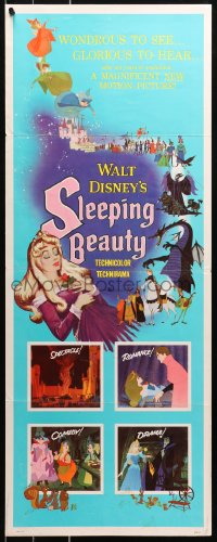 4t0518 SLEEPING BEAUTY insert 1959 Walt Disney cartoon fairy tale fantasy classic!