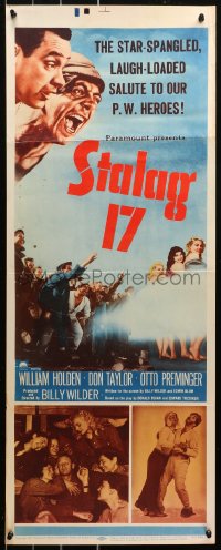 4t0520 STALAG 17 insert 1953 William Holden, Robert Strauss, Billy Wilder WWII POW classic!