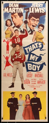 4t0525 THAT'S MY BOY insert 1951 wacky college students Dean Martin & Jerry Lewis!
