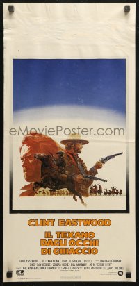 4t0328 OUTLAW JOSEY WALES Italian locandina R1970s Clint Eastwood is an army of one, Roy Andersen art!