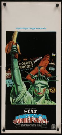 4t0371 YOUNG HOT 'N' NASTY TEENAGE CRUISERS Italian locandina 1977 Lady Liberty & Las Vegas, Sexy America!